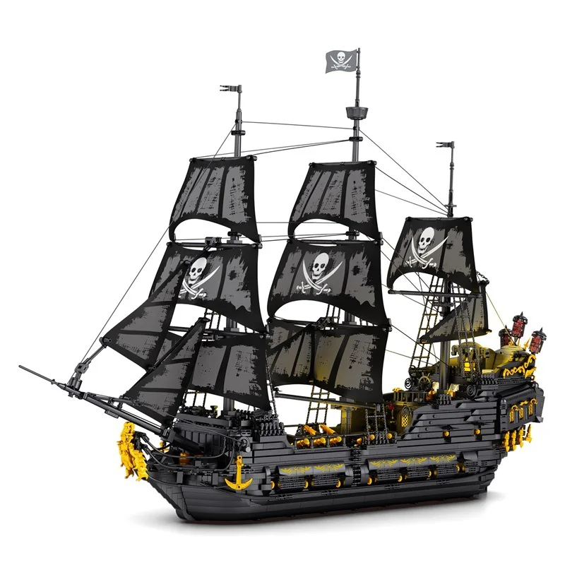 IN STOCK MOC Idea The Black Pearl Pirate Ship Building Blocks Model Construction - £142.53 GBP
