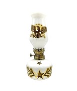 Vintage Oil Lamp 8 x 3 White Milk Glass Masonic Eastern Star Eagle Star ... - £11.84 GBP