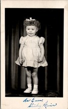 RPPC Cute Shirley Maise Curley Hair real photo Postcard W7 - $14.95