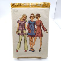 Vintage Sewing PATTERN Simplicity 9834, Misses 1971 Mini Dress Smock and Pant - £22.30 GBP