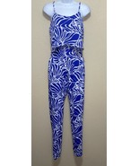 BODY LANGUAGE SILKY BLUE / WHITE  JUMPSUIT SIZE M - $123.74 CAD