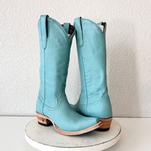 Lane EMMA JANE Turquoise Cowboy Boots Womens 5.5 Leather Western Snip To... - $148.50
