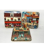 3 Vintage Bin Kashiwa French Streets Coasters - Japanese Artist - Scenes... - $8.81