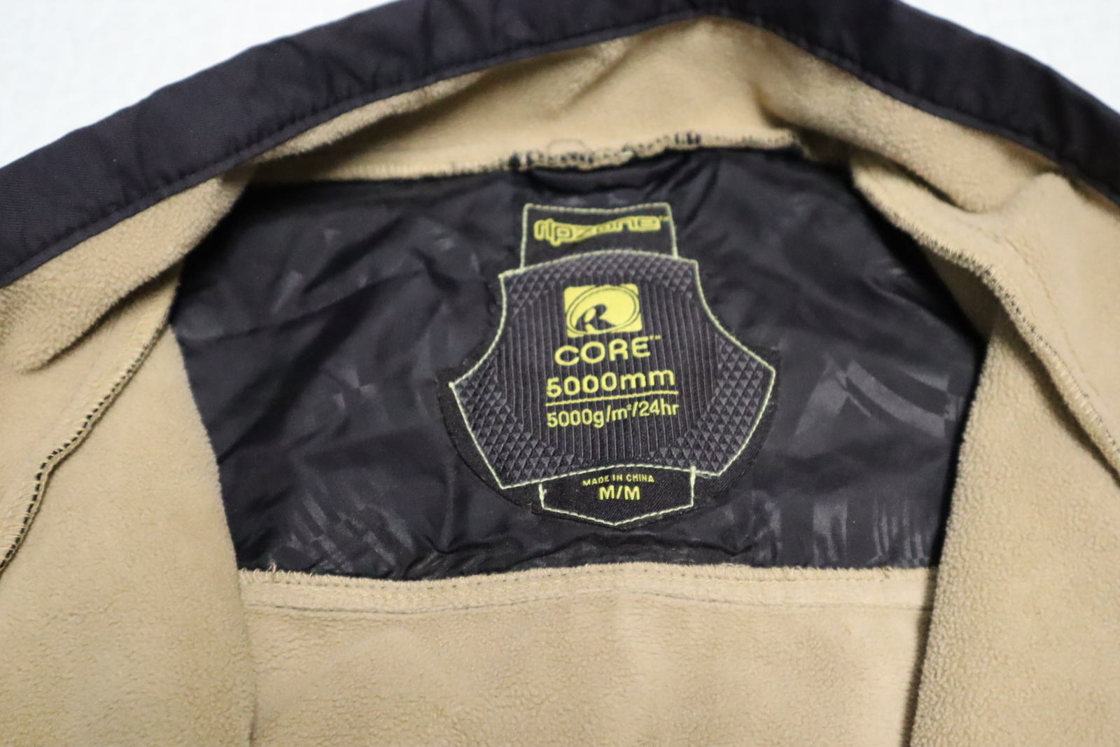 RIPZONE CORE 5000mm Mens Thin Full Zip Brown Jacket Size M