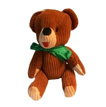 4&quot; Vintage Articulated Teddy Bear Ornament Jointed  Hanging Corduroy Handmade - £13.22 GBP