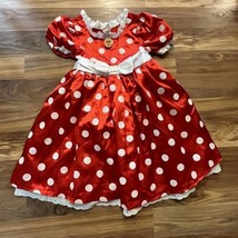 Disney Store Minnie Mouse Red White Polka Dot Dress Costume Girls Size M... - £15.68 GBP