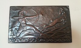 Vintage Embossed Copper Wall Decoration of Hayk, Armenian Legendary Patr... - $90.00