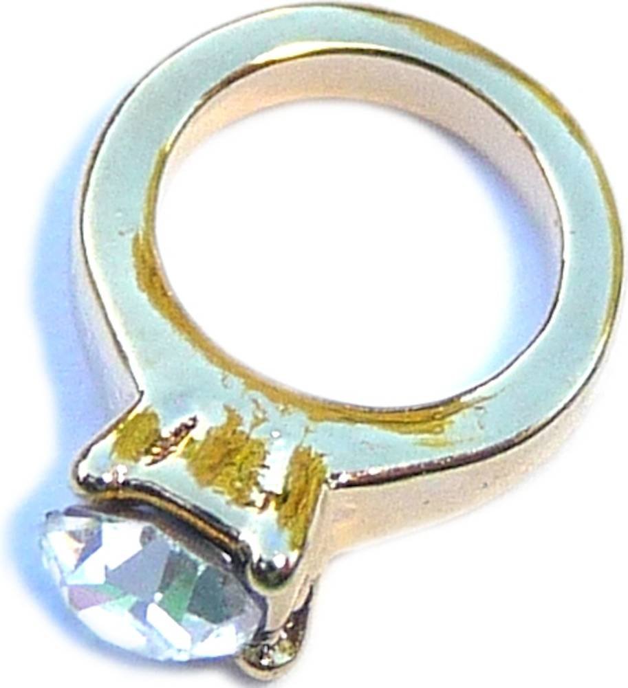 Goldtone Ring Floating Locket Charm - $2.42