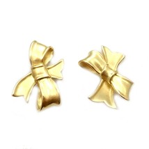 Rare! Authentic Vintage Angela Cummings 18k Yellow Gold Bow Earrings Circa 1984 - £2,375.08 GBP