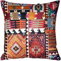 PILLOW DÉCOR Kilim Collage Throw Pillow 19x19 - £47.61 GBP