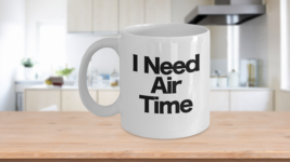 Air Time Mug White Coffee Cup Funny Gift for Podcaster, DJ, Pilot, Hang Glider, - £14.46 GBP+