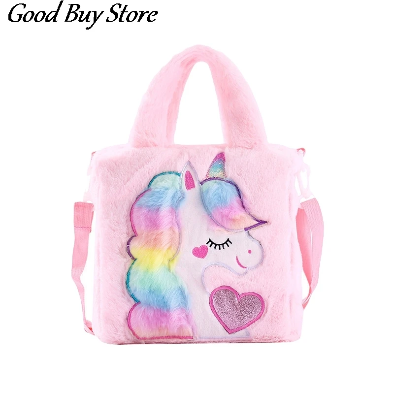    Bags Children&#39;s Plush Waist Bag Colorful  Totes Fashion Winter Kids Handbag P - £84.52 GBP