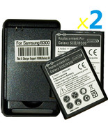 2 X replacement battery and Wall USB Charger for Samsung Galaxy S 3 III ... - £26.75 GBP