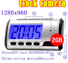 2GB HD Mini DVR Digital Alarm Clock Camera Recorder Security Hidden spy cam USA - £34.66 GBP