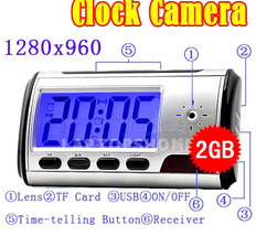 2GB HD Mini DVR Digital Alarm Clock Camera Recorder Security Hidden spy ... - £33.91 GBP