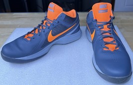Nike Men&#39;s Overplay VIII 637382-011 Orange Basketball Shoes Size 10.5 CLEAN! - £31.13 GBP