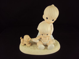 Precious Moments, 520705, Baby's First Pet, Issued 1988, Susp 1994, Free Shippng - $39.95