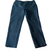 Soft Surroundings Women&#39;s Medium Black Flat Front Straight Leg Casual Pants - $14.01