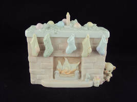 Precious Moments, 524883, Christmas Fireplace, Issued 1990, Free Shipping - $34.95