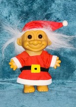 Vintage RUSS Berrie 5” Santa TROLL Doll Vinyl Figurine Toy #18278, White... - $5.50