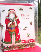Ellen Blonder 8 Christmas Party Old St. Nick Invitations by C.R. Gibson NEW 1998 - $6.65