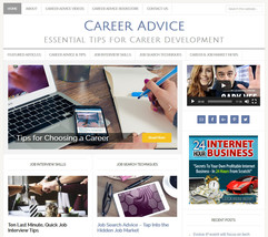 * Career &amp; Job Advice * Blog Website Business For Sale w/ Auto Content Updates - £71.34 GBP