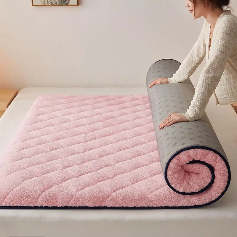 Bed Mattress Thickness Bedding Mat Tatami Mat Winter Warm Thick Soft Plush - £14.80 GBP+