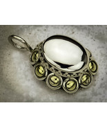 18K and .925 Sterling Silver Dome pendant - $90.18 CAD