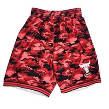Mitchell &amp; Ness Chicago Bulls Windy City Red Camo Mesh Shorts Size Medium - £39.47 GBP