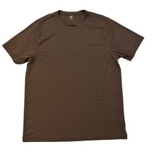 alo Yoga Cool Fit Mens Brown Short Sleeve Athletic Shirt Tee Tshirt XL X-Large - £15.72 GBP
