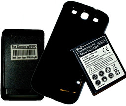 EXTENDED Battery with cover+Charger for Samsung Galaxy SIII S3 i9300 T999 i535 - £18.87 GBP