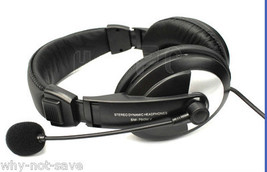 Headphone headset with mic for HP Dell Toshiba Sony computer laptop pc desktop - £37.77 GBP