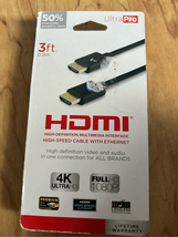 HDMI cable 3 ft long black for steaming devices - $14.85