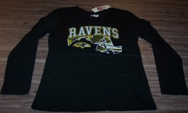 WOMEN&#39;S TEEN BALTIMORE RAVENS NFL FOOTBALL Long Sleeve T-Shirt MEDIUM NE... - $19.80