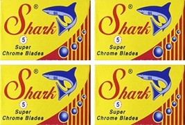Shark Super Chrome Double Edge Safety Razor Blades, 20 blades (5x4) - £4.66 GBP