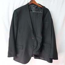 NEW Davinci 50R | 42 x 36 Black Big Tall 3 Piece Suit Jacket Pants Vest - £79.92 GBP