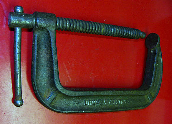 Brink Cotton Vintage No145 C Clamp 5 Inch Drop Forged - $12.50