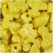 BeadTin Yellow Opaque Mini Mobiles Pony Beads (2oz) - $2.39