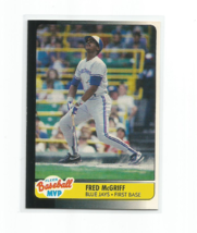 FRED McGRIFF (Toronto Blue Jays) 1990 FLEER MVP INSERT BASEBALL CARD #24 - $4.99