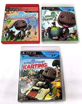 Lot of 3 Little Big Planet Games Sony PlayStation 3 PS3 1 and 2 And Karting - $24.35