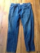Levis Signature Slim Straight Fit Jeans Dark Wash Blue Mens 36x30 36 - £29.22 GBP