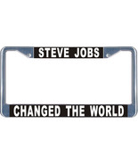 Steve Jobs Change The World License Plate Frame (Stainless Steel) - $262.13 MXN