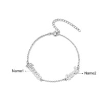 925 Sterling Silver Customized Multiple Name Bracelets Personalized Letter Namep - £31.87 GBP