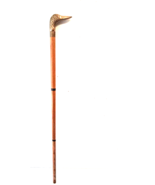 Vintage Wood 3-Piece Walking Cane Brass Duck Head Handle 35” Gentleman&#39;s... - $54.44