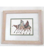 1990&#39;s Carol Grigg &quot;Man &amp; Women With Horses&quot; Framed Native Indian Litho ... - $74.99