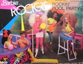 Barbie and The Rockers ROCKIN&#39; POOL PARTY Playset (1986 Arco Toys, Mattel) - £71.59 GBP