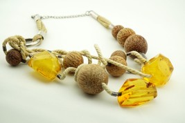 Royal Amber Necklace With Wooden Beads Sterling Silver Unique Gift For Women - £510.30 GBP