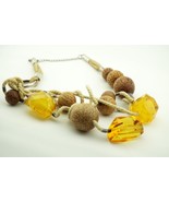 ROYAL AMBER NECKLACE WITH WOODEN BEADS STERLING SILVER UNIQUE GIFT FOR W... - $638.40