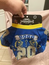 Snoop Doggie Doggs Blue Halftime Deluxe Pet Jersey Size Large Bling NWT - £15.79 GBP