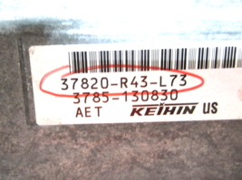 11-12 HONDA  ACCORD  2.4L  AUTOMATIC   / ENGINE CONTROL COMPUTER image 2